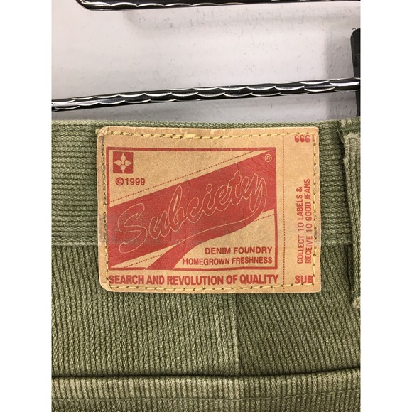 Subciety Japan Thick Cargo Pants Olive Green Military Style Size 30 - Picture 15 of 16